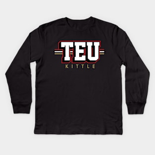 Tight End University - TEU - George Kittle - San Francisco 49ers Kids Long Sleeve T-Shirt